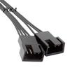 PWM Fan Splitter Cable 13.5cm Professional Tinned Copper Wide Compatibility 1 Hub to 2 4 Pin Extension for Desktop Corrosion-resistant