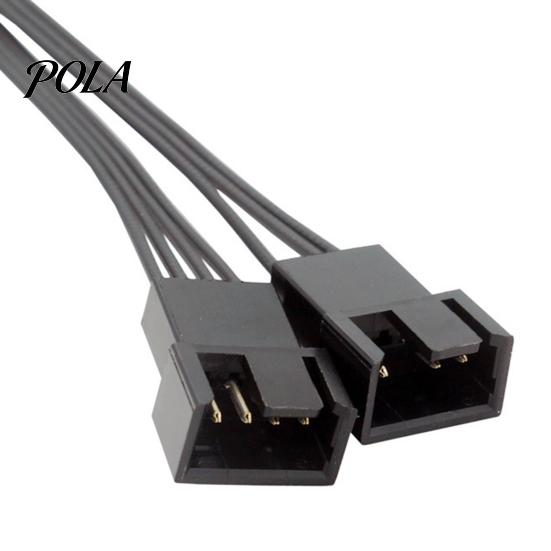 PWM Fan Splitter Cable 13.5cm Professional Tinned Copper Wide Compatibility 1 Hub to 2 4 Pin Extension for Desktop Corrosion-resistant