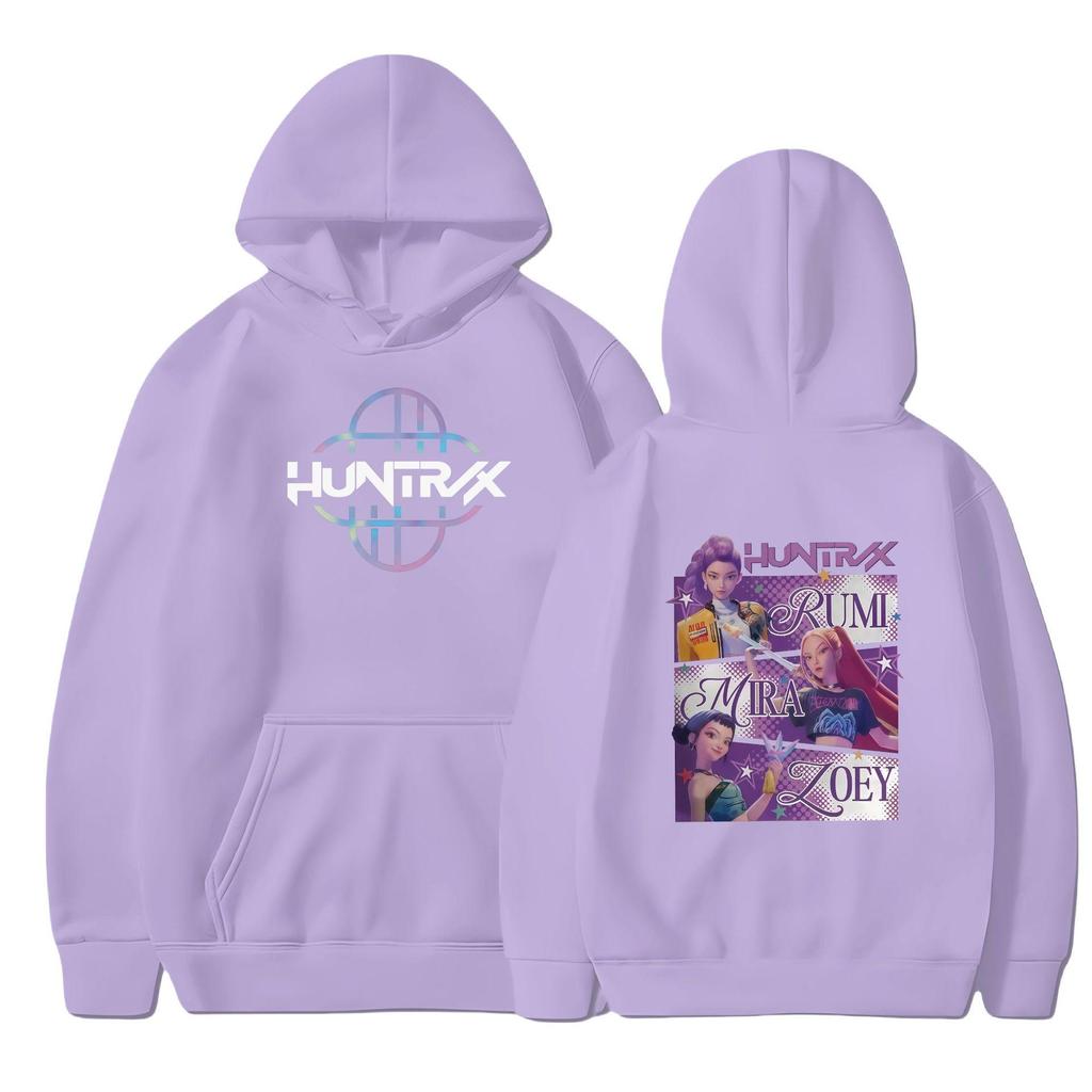 European & American 2025 KPOP Demon Hunting Girl Group Fleece Sweatshirt - Autumn/Winter Kids' Hooded Fashion.