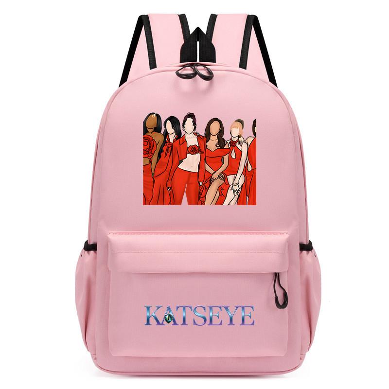 60123-15 Popstars KATSEYE Bedruckter Rucksack Schüler Schule Wasserdichte Tasche