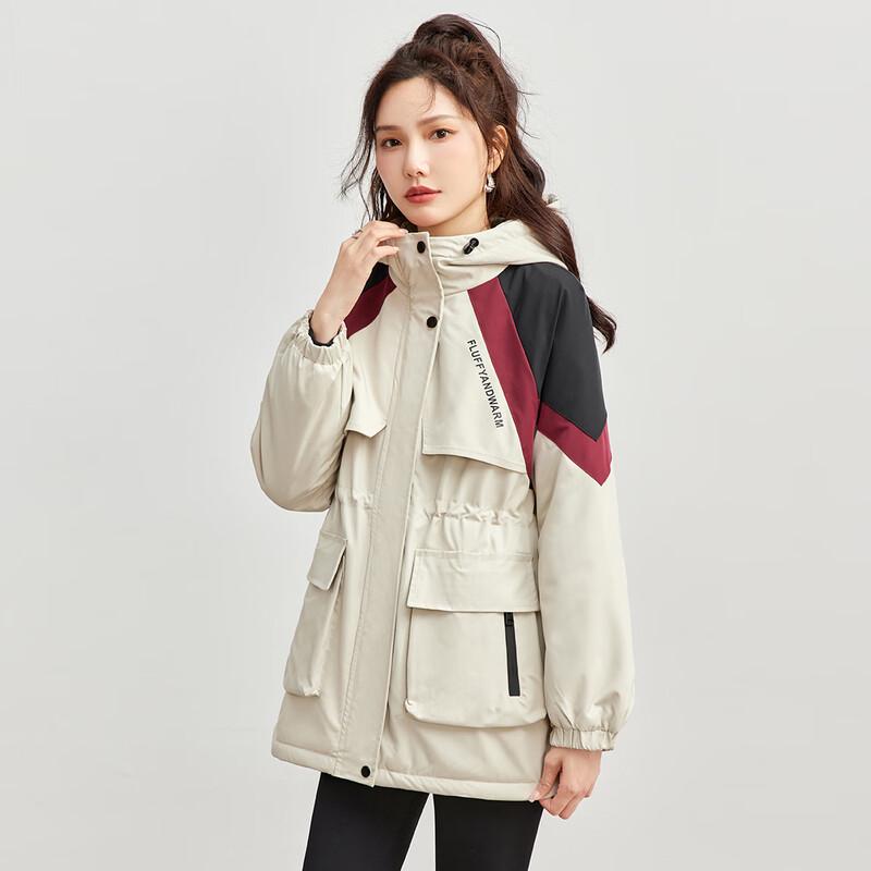 TERRE BLEUE Women's Winter Hooded Cotton Jacket