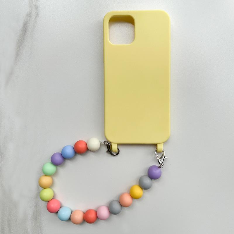 Colorful Anti-Lost Rope Phone Case for iPhone 11/12/13/14 Pro Max, Perfect for Women. Features Chain Design and Hand Strap.