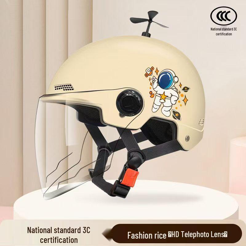 Adjustable 3C Electric Bike Helmet: Lightweight, Cute Design for Men & Women, All-Season Sun Protection