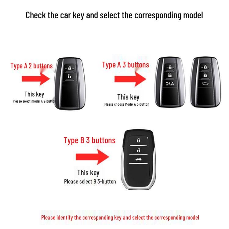 Luxury 2-Button Dual-Engine Protective Key Shell for Toyota Highlander
