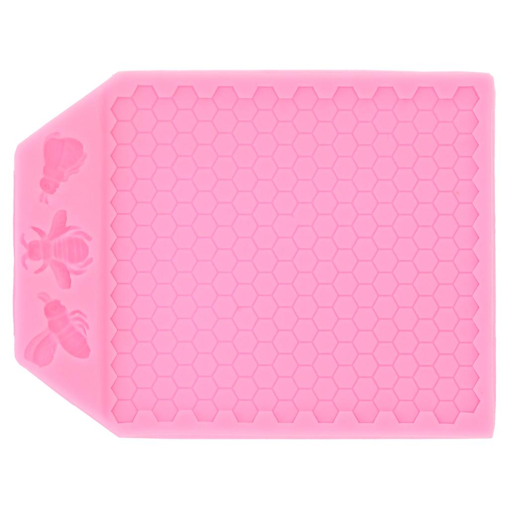 Zellenförmige Silikon-Fondantform DIY Schokoladendekorationsform Backwerkzeug für die KücheRosa