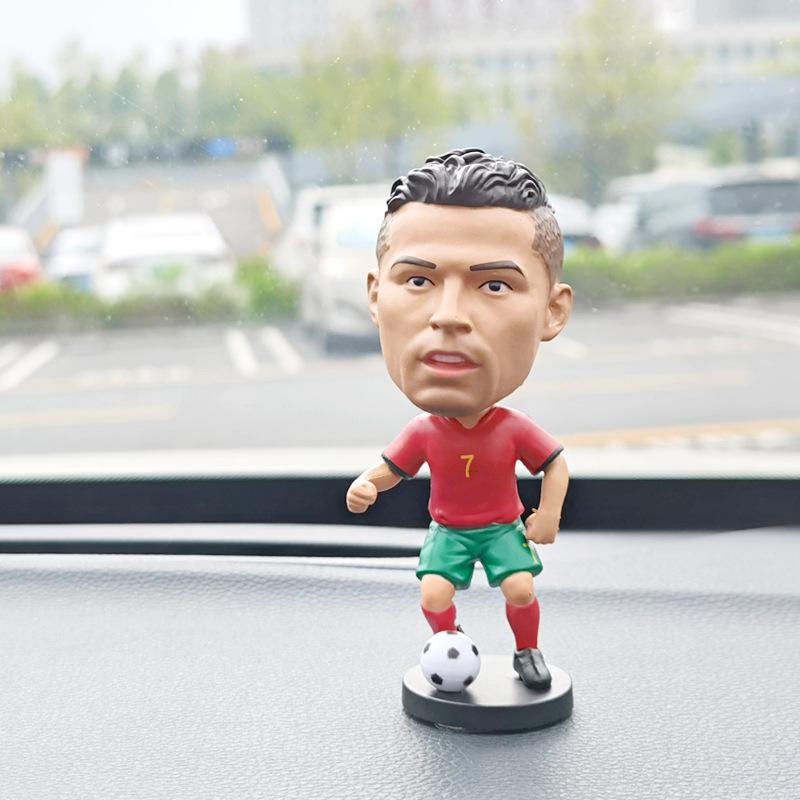 CR7 & Neymar Bobblehead Doll - Football Star Car Ornament Gift for Boys