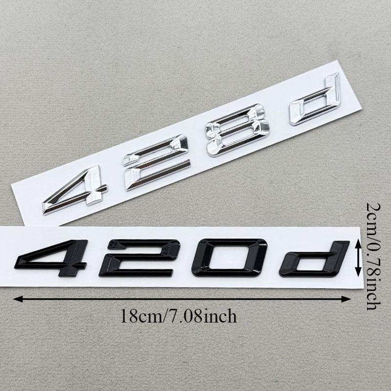3D ABS Car Letters Logo 420d 428d Badge Sticker Rear Trunk Emblem Decals For BMW 4 Series 420d 420i F32 F36 Auto Tail Marking