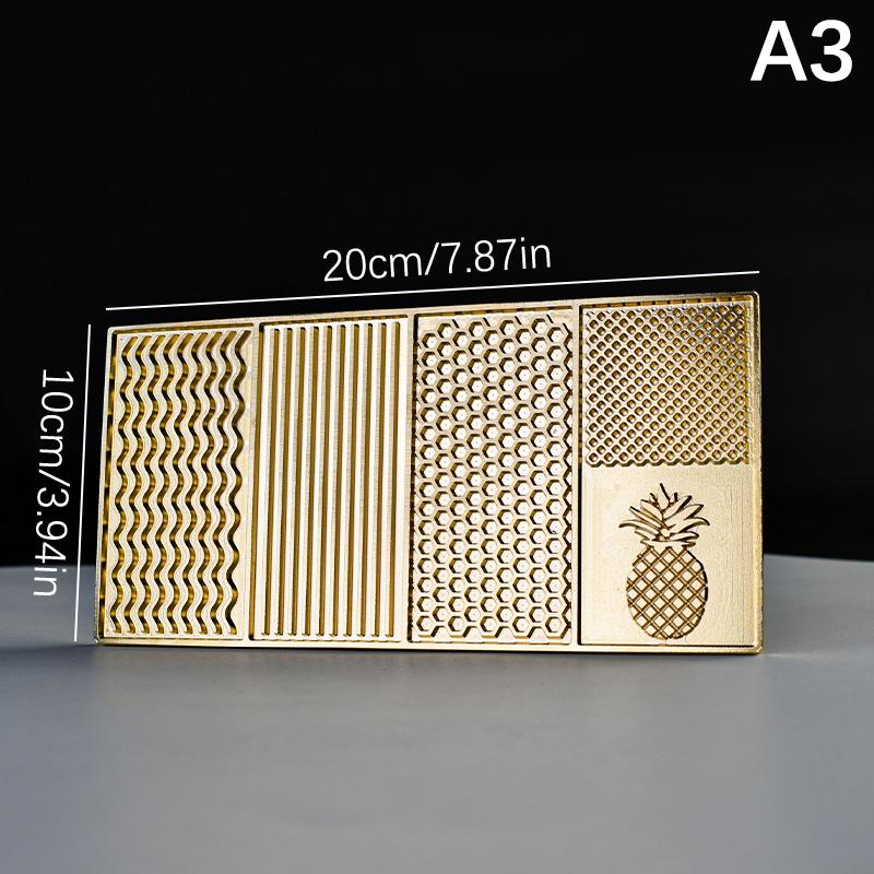 

Пластина для штамповки кубиков льда, латунные формы для штамповки льда, узор в виде волны ананаса для приготовления коктейлей из виски, аксессуары для бармена