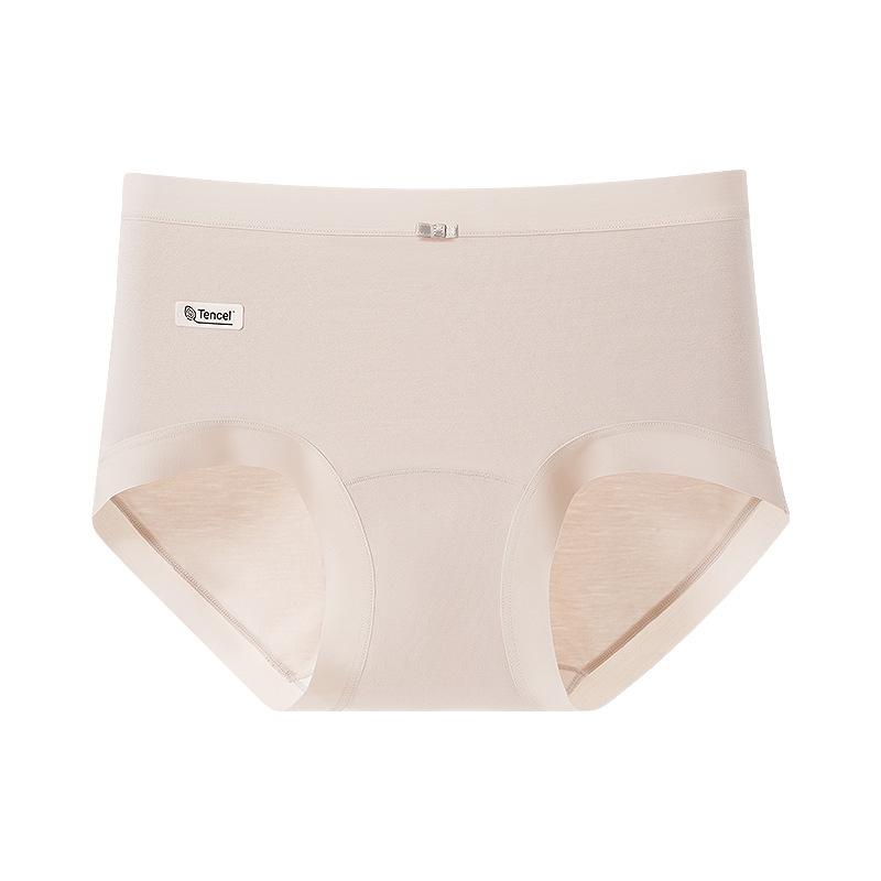 Big Size Ladies Spring and Summer Sexy Pure Cotton Mulberry Silk Antibacterial Crotch High Waist Belly Lift Hip Briefs