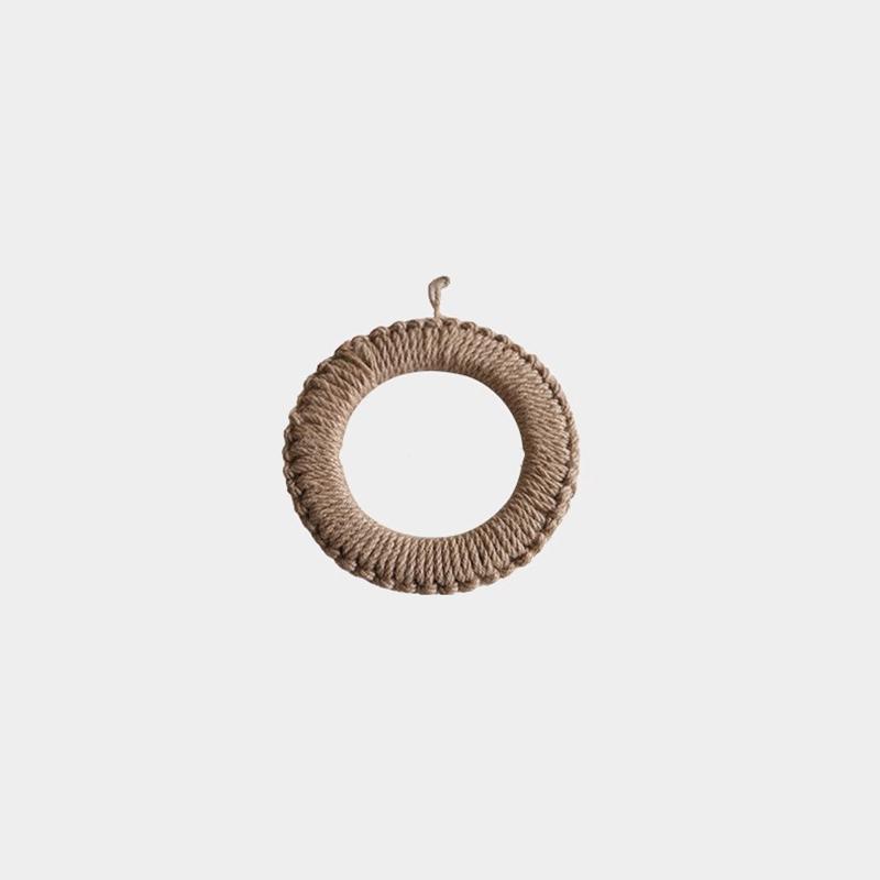 WTEMPO 1PC Handwoven Anti Scald Insulation Placemat Heat Resistant Pot Mat Household Hanging Handmade Tableware Pat