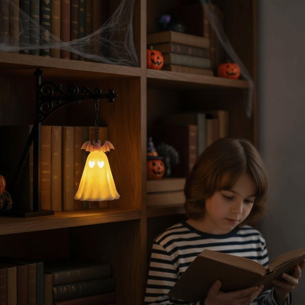 LED Light Halloween Ghost Lamp Vintage Style Insert Bookmark Light Desktop Setup