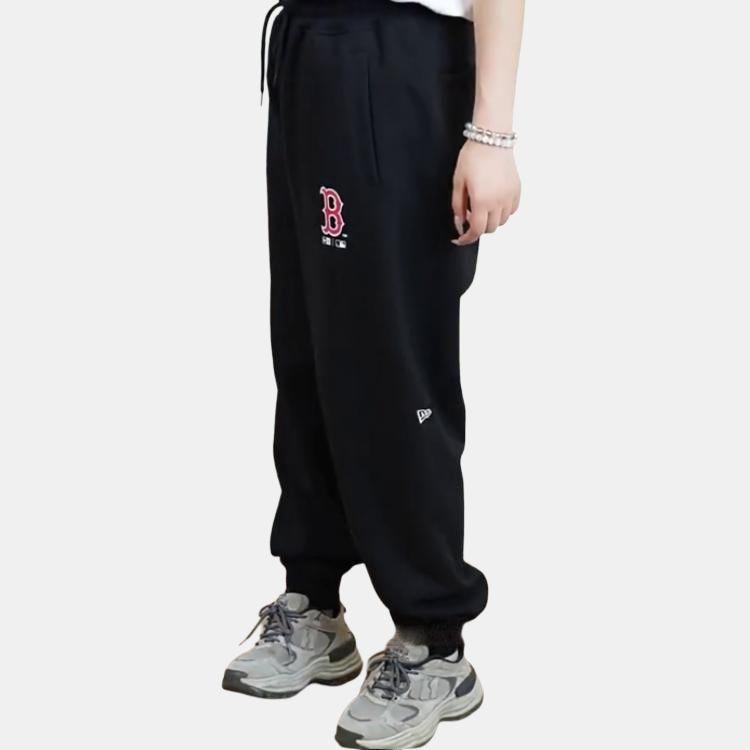 New Era FW24 MLB Sports Core Series Boston Red Sox Simple Breathable Cuffed Casual Comfortable Knitted Pants Unisex Pants Black 14385159