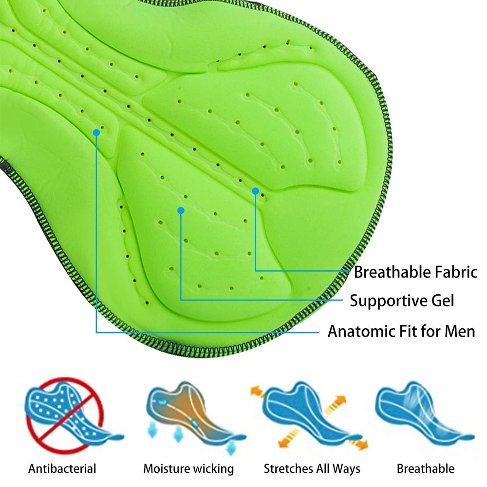 Set de maiou de ciclism Wisdom Leaves cu mânecă lungă, cu protecție 3D și reflectorizante, mărimi pentru bărbați, respirabil, absorbant al transpirației, material, negru, 3-3XL