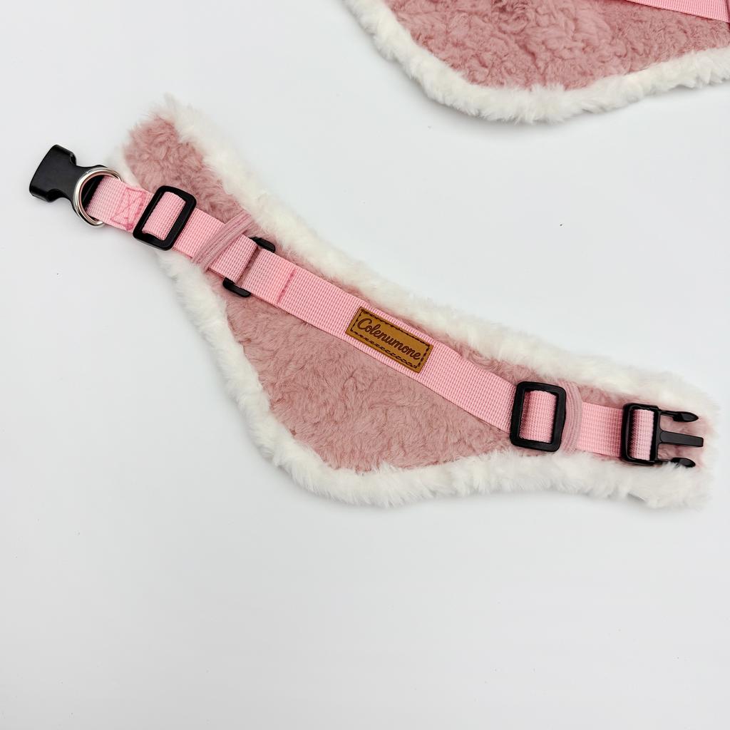 Autumn Winter Plush Pet Triangle Collar Thickened Fleece Lined Leash Available Anti Lost Soft No Choking Dog Scarf Adjustable