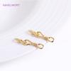 18K Gold Plated S Shaped End Connector Clasps For Jewelry Making, DIY Bracelet Fasteners Clasp Hook