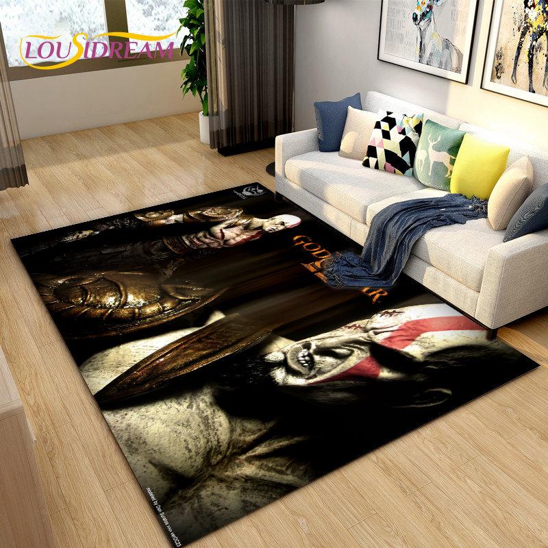 Game God of War Gamers  Area Rug Large,Carpet Rug for Living Room Bedroom Sofa Doormat Decoration,Kids Play  Non-slip Floor Mat