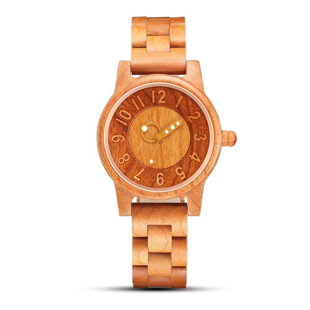 Fashion Men's Wooden Watch Multi-functional Quartz Movement Elegant Blend of Nature and Technology for Women Watch