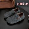 Winter new belt buckle round head flat-soled single shoes retro velvet cotton shoes Boken hairy women's shoes
