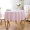Waterproof Oil-Resistant Round Tablecloth Dining Table Or Coffee Cotton-Linen Look Modern Minimalist With Lace Trim
