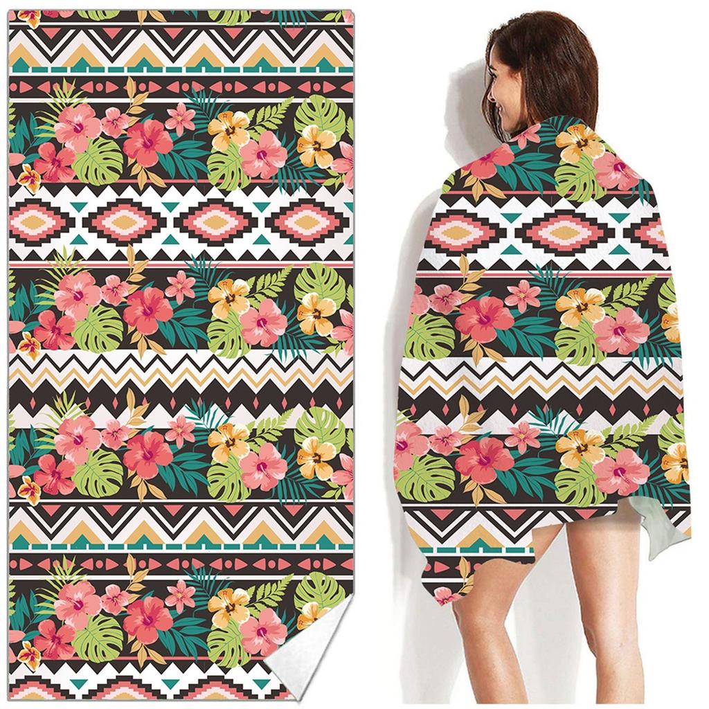 Beach Towel With A Unique Design, Extra Large, Made From Polyester For Kids & Adults
