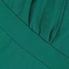 Damen Farb Sexy V-Ausschnitt Kurzarm Mittellanges Kleid