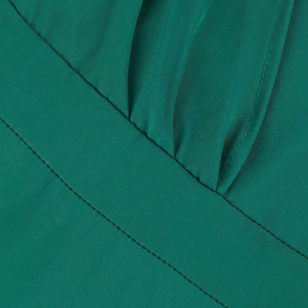 Damen Farb Sexy V-Ausschnitt Kurzarm Mittellanges Kleid