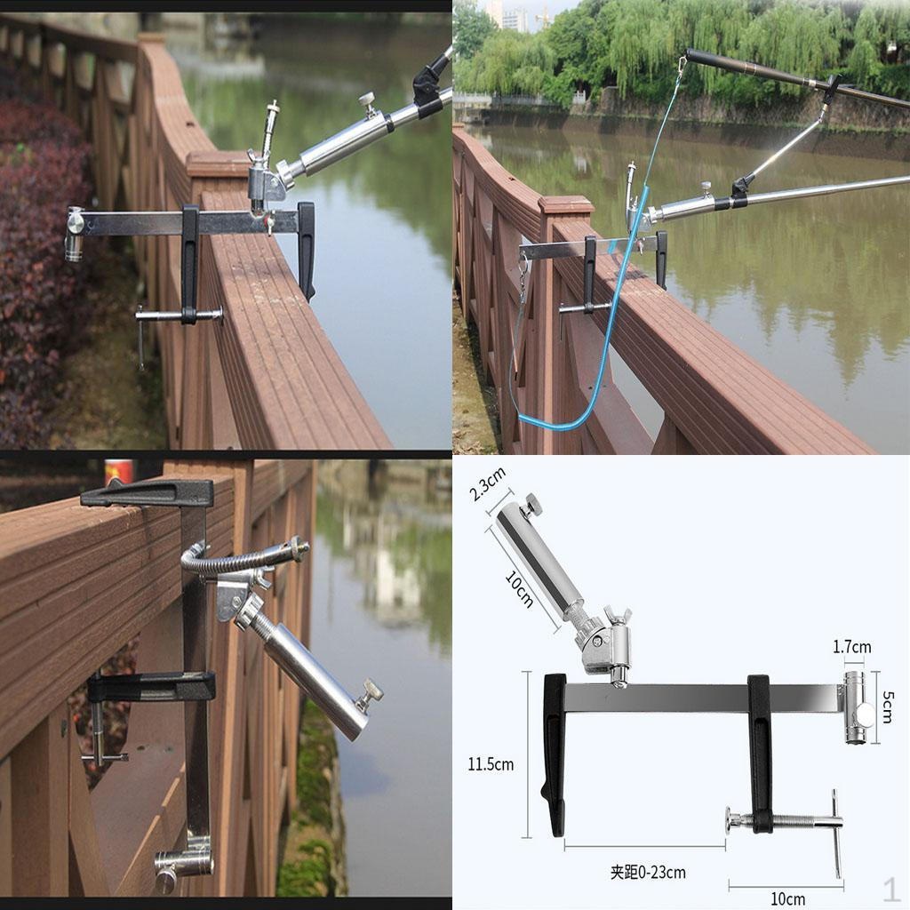 

1 Piece Adjustable Clamp boat and sea Fishing Rod Pole Stand Bracket Support Rack + Tray