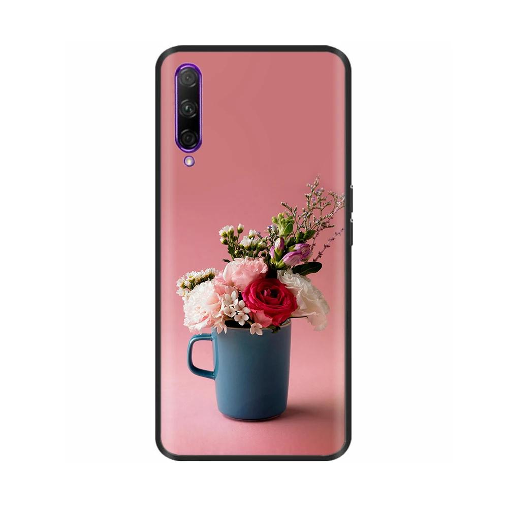 Black Silicone Case For Huawei P Smart Pro Case Cute Soft Cover for Huawei P Smart Pro Fundas PSmart Pro Protective Shell Capas