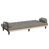 Sofa Bed with Armrests Taupe Fabric