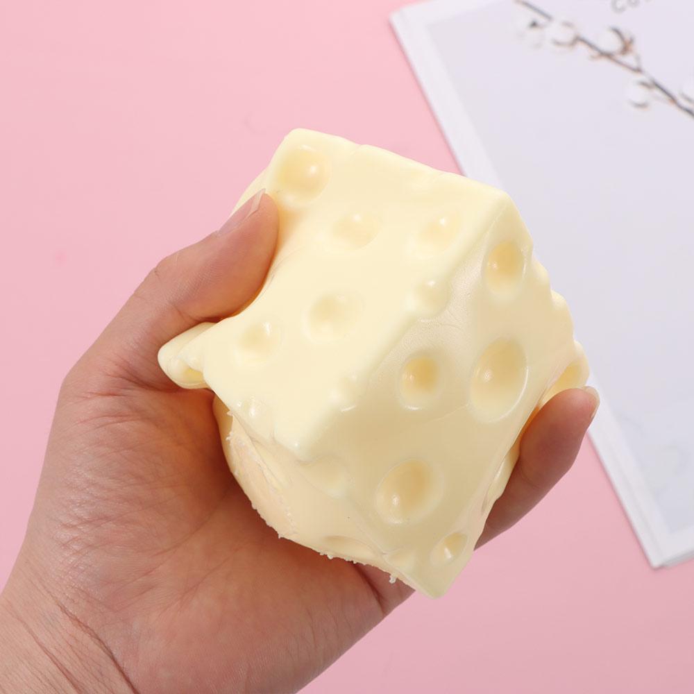 Squishy Texture Cheese Squeeze Fidget Toy Shapeable ASMR Sensory Stress Toy Kids Adults