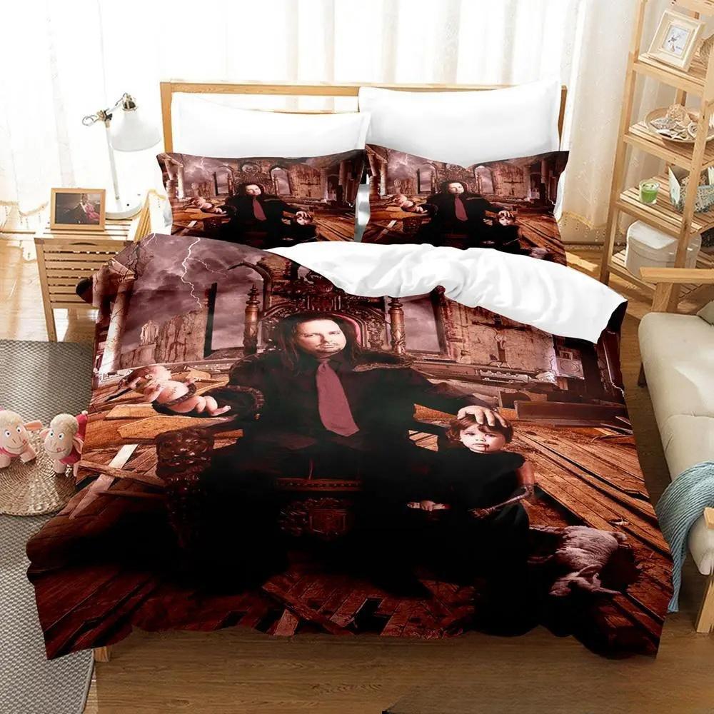 3D tisk Korn Rocková kapela Kolekce povlečení Povlak na peřinu Kolekce postelí Povlak na přikrývku Povlak na polštář Přikrývka Velikost King Queen Dětské Povlečení pro dospělé