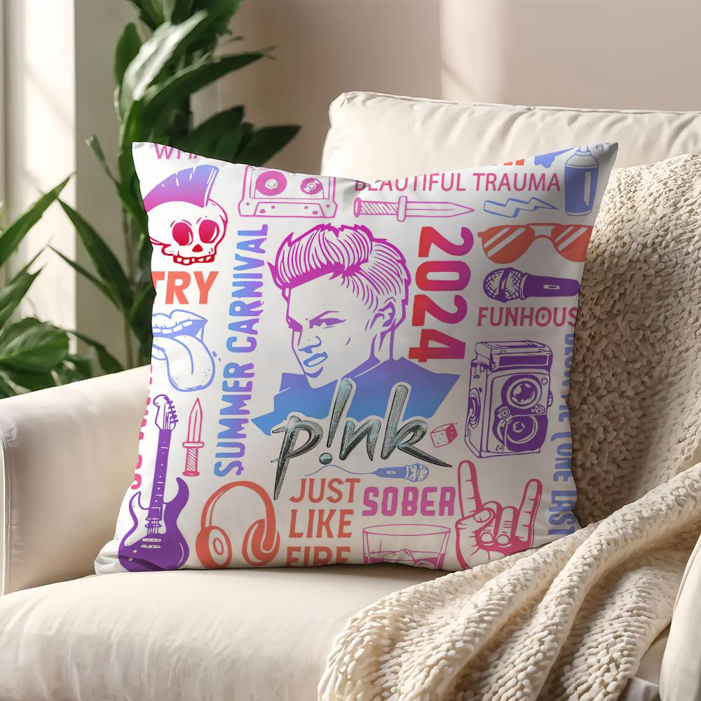 Singer T-Trustfall Pink cushion cover Pillow Cover Decoration Room Home Sofa living Office Car Nordic Simplicity