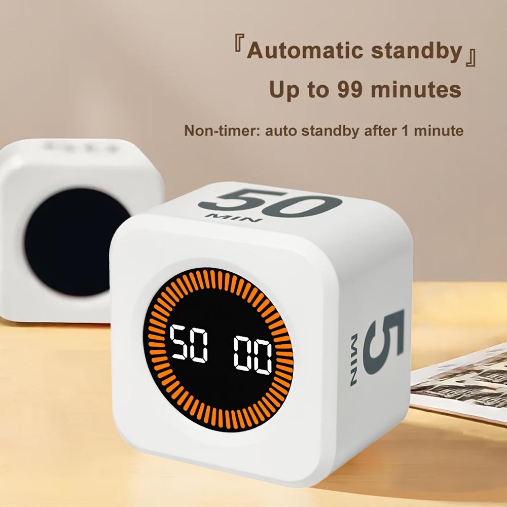 

LED Visual Timer with Gravity Sensor 4 Preset Modes, Standby Mode, Mute Power Off Function, Easy to Use for Work, Study, Meeting, Cooking, Fitness білий