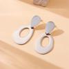 Gold Irregular Drop Earrings Hollow Oval Dangle Earrings for Women