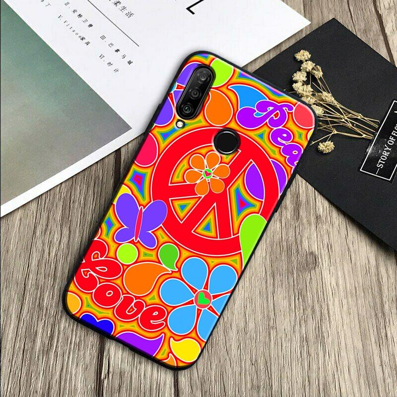 Hippy Hippie Psychedelic Art Peace For Huawei Nova 7i 3i 8i 11 12i 10 9 SE Y60 Y61 Y70 Y72 Y73 Y90 Y91 P20 P30 Pro P40 Lite Case