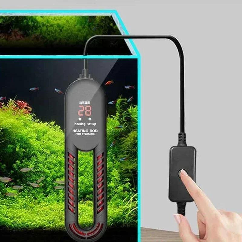 Fish Tank Quartz Glass LCD Display Digital Heating Rod Submersible Aquarium Fish Tank Water Heat New Submersible Heater Rod