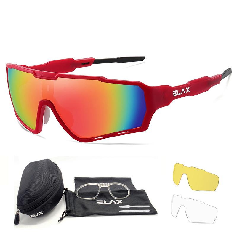 New ELAX 3Lens Set Fashionable Cycling Glasses Outdoor Sports Bicycle Goggles Windproof Protective Glasses