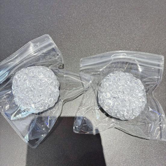 2Pcs Bead Filled Stress Ball Toy Anxiety Relief Squeeze Ball Sensory Toy Kids Teens Adults Portable Soft TPR Ball Pinch Fidget Toy