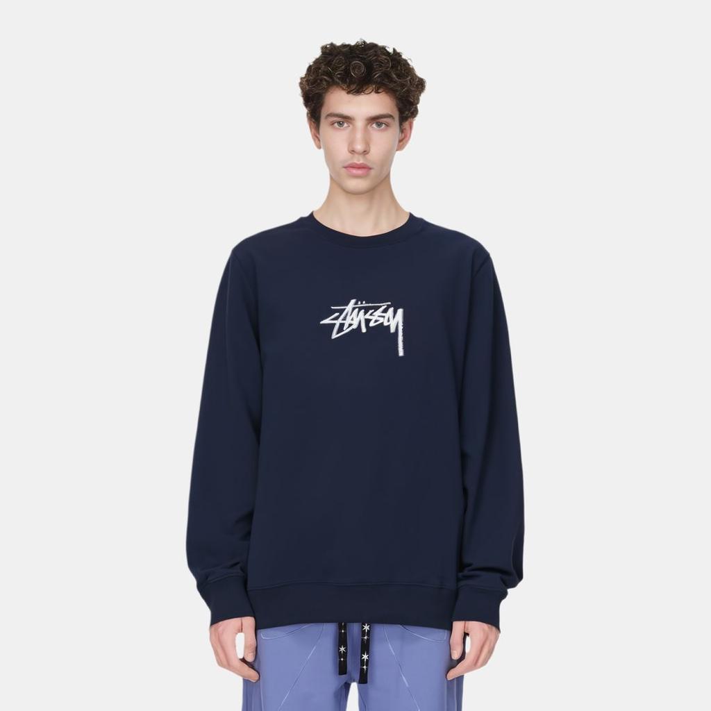 Stussy Central Chest Embroidered Logo Sports Hoodie Unisex Hoodies 118419