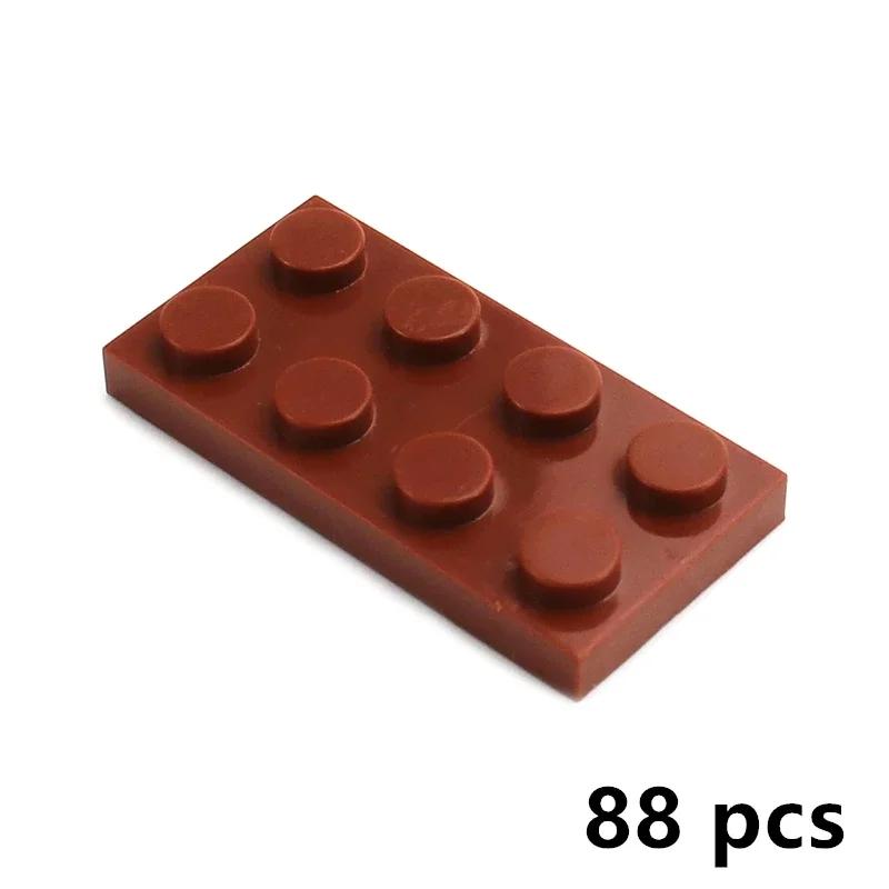 

Thin Building Blocks 2x4 Points 88 Pieces DIY Plastic Building Blocks Size Compatible 3020 Children s Educational Creative Toys коричневий