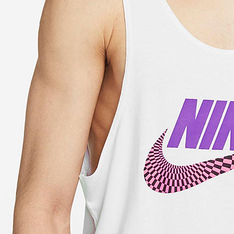 Nike Sportswear Printed Letter Basketball Tank Top Men Tops White DD1345-100