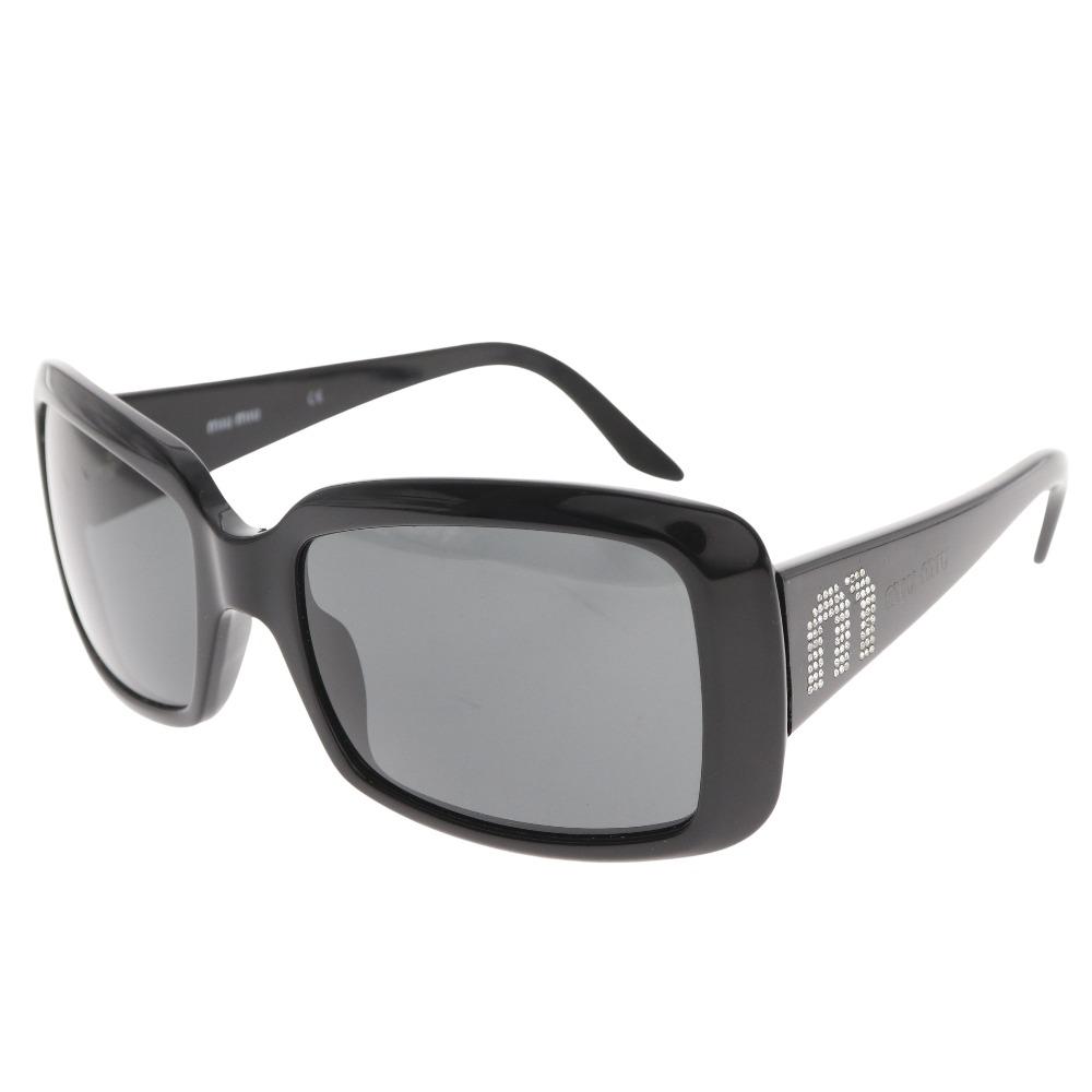 MIUMIU SMU 10G sunglasses Rhinestone M logo 1AB-1A1 Women Used