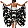 Leichtes Strandtuch mit Blumenmuster zum Umwickeln für Damen, Weich, Atmungsaktiv, Vielseitig einsetzbar, Überwurf, Decke, Schal, Tuch