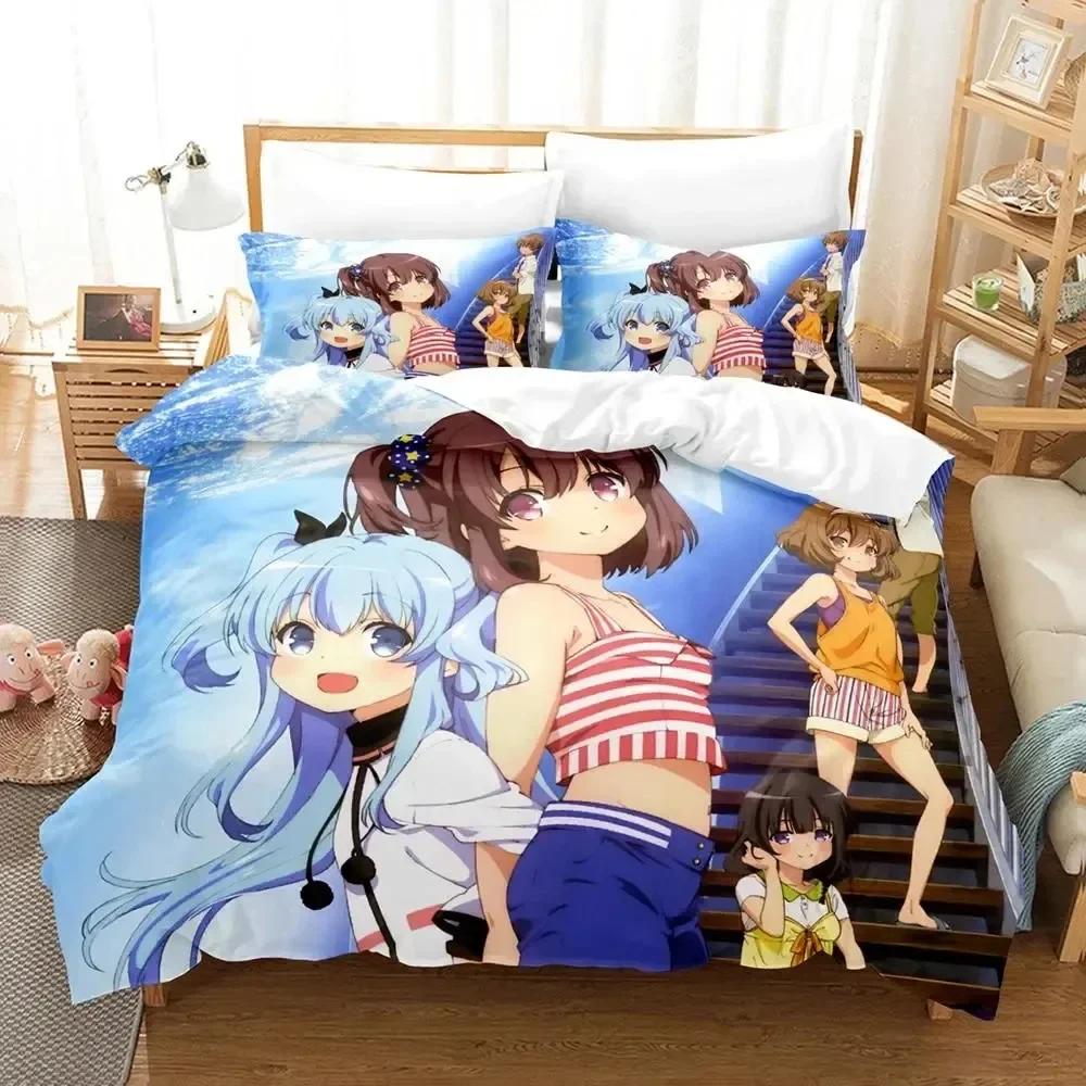 Anime Sora No Method Celestial Method Bedding Set Printed With Pillowcase Duvet Cover Soft Single Double Queen Super King Size