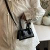 Mini Small Bag 2025 Spring/Summer New Korean Version Fashionable, Simple and Versatile Women's Hand-worn Crossbody Small Square Bag PU