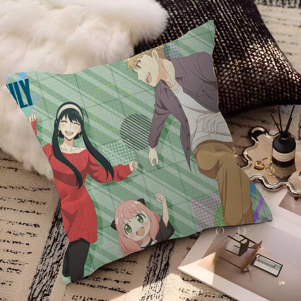 Popular Comedy Anime S-Spy X F-Family 45*45cm Cushion Cover Pillow Cover Decor Pillowcase Home Pillowcase For Couch Pillow