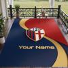 Custom Text Printed Rug Bologna FC Non Slip Floor Carpet For Home Room Decor