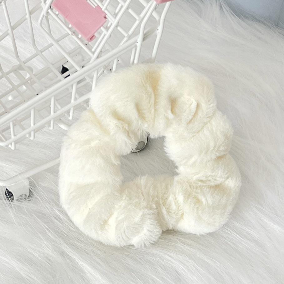 

Милая розовая пушистая резинка для волос - Эластичная резинка для волос для студентов, Осенне-зимний аксессуар для хвостика