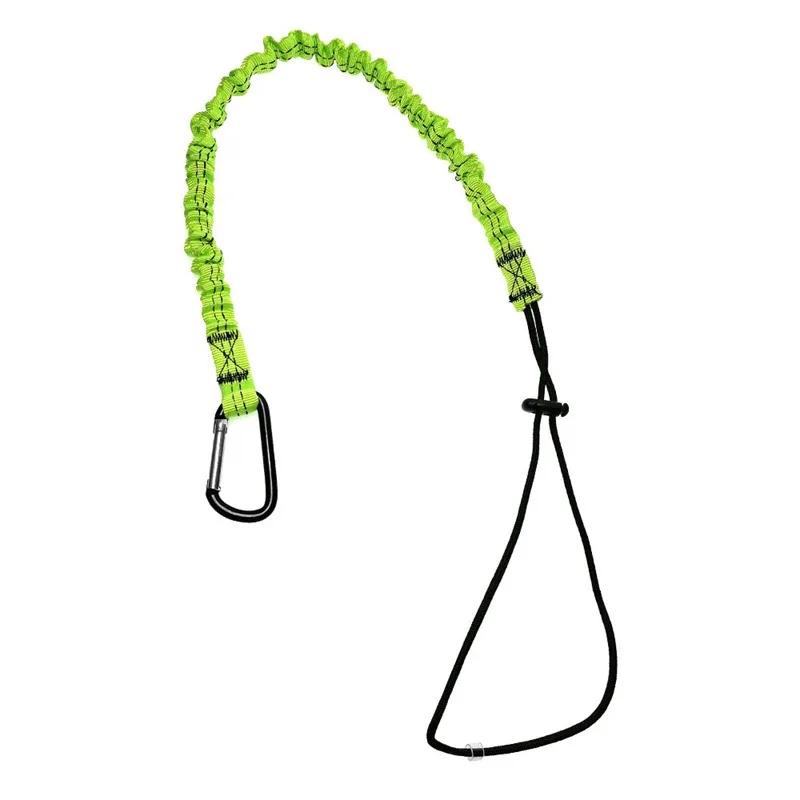 Safety Bungee Tether Tool Lanyard with Carabiner Hook Climbing Working Anti-Falling Safety Rope Aerial Work Climbing Accessories