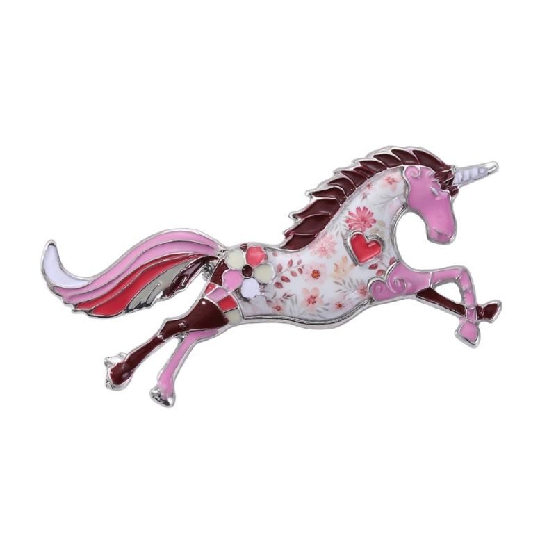 Vintage Horse Brooch Retro Fantasy Design Alloy Construction Vibrant Color Fashion Accessory Gift For Enthusiasts
